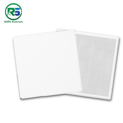 Architectural Extrusions Lay In Metal Ceiling Tiles  Pure White Coated 300*300mm