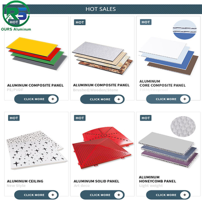 Fireproof Corrugated Aluminum Wall Panels Architectural Metal Ceiling Tiles Suspended 180MM