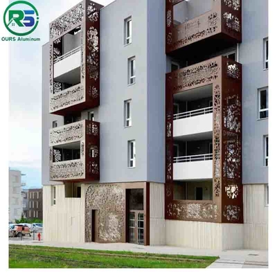 Fireproof Corrugated Aluminum Wall Panels And Aluminum Alloy Curtain Wall Thickness 20MM